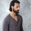 Charcoal Five Button Henley