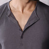 Charcoal Five Button Henley