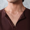 Brown Five Button Henley