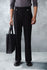 Premium Black Pin Belt Flare Trousers