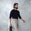 Premium Light Grey Pin Belt Flare Trousers