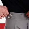 Ash Grey Classic Buckle Gurkha Pants