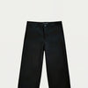 Premium Black Viscose Lux Wide Leg Trouser