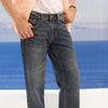 Dark Denim Blue Straight Fit Jeans