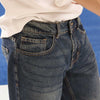 Dark Denim Blue Straight Fit Jeans
