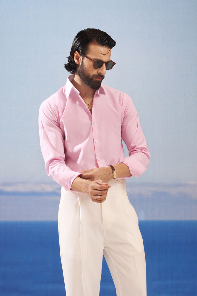 Pink Bengal-Stripe French Cuff Shirt