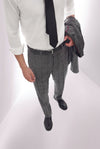 Grey Prince of Wales Check Suit Premium Trousers