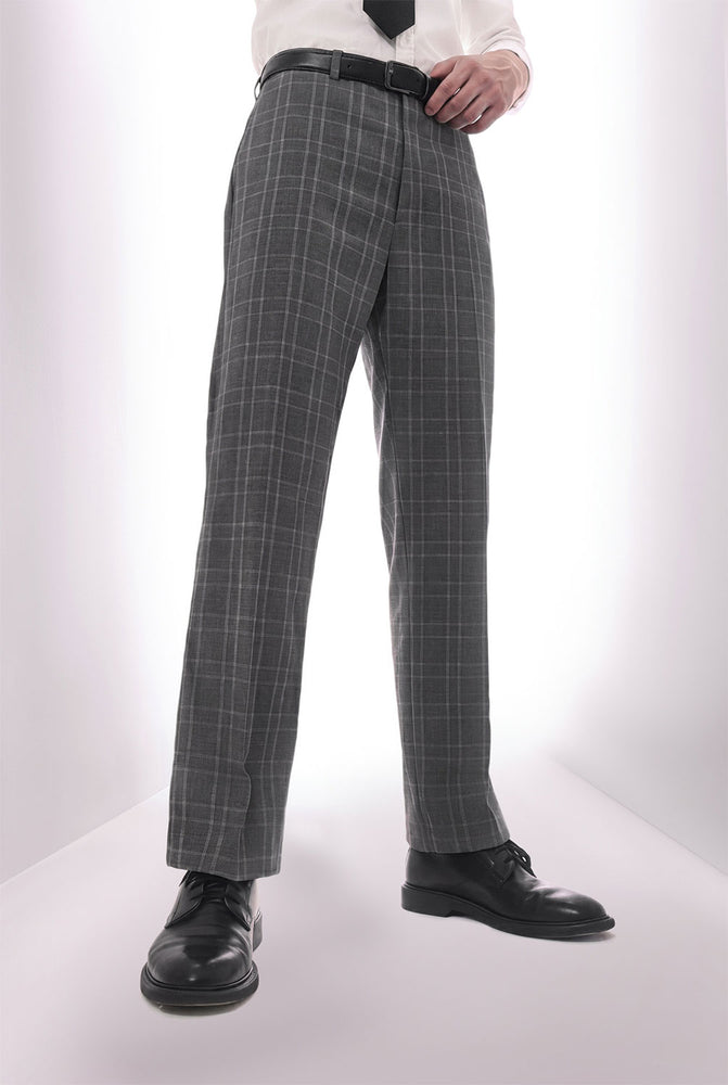 Grey Prince of Wales Check Suit Premium Trousers