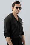 Sahara Black Lux Linen Shirt