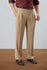 Camel Double Pleated Premium Viscose Trousers