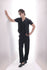Black Ashby Viscose Linen Wide-Leg Trousers