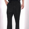 Black Ashby Viscose Linen Wide-Leg Trousers