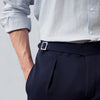Premium Navy Viscose Classic Buckle Gurkha Pants