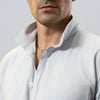 Relaxed Fit Light blue Linen Polo Shirt