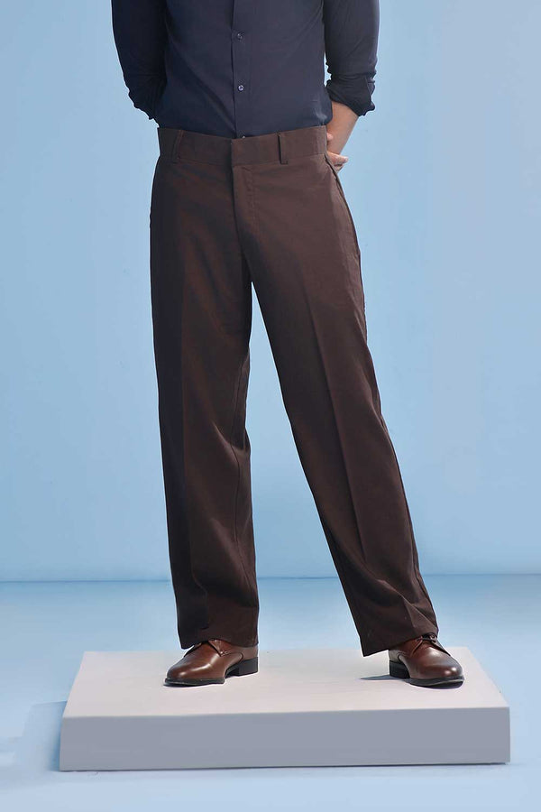 Brown Wide Leg Trousers