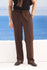 Premium Viscose Linen Brown Trousers