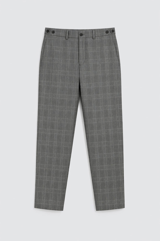 Grey Prince of Wales Check Suit Premium Trousers