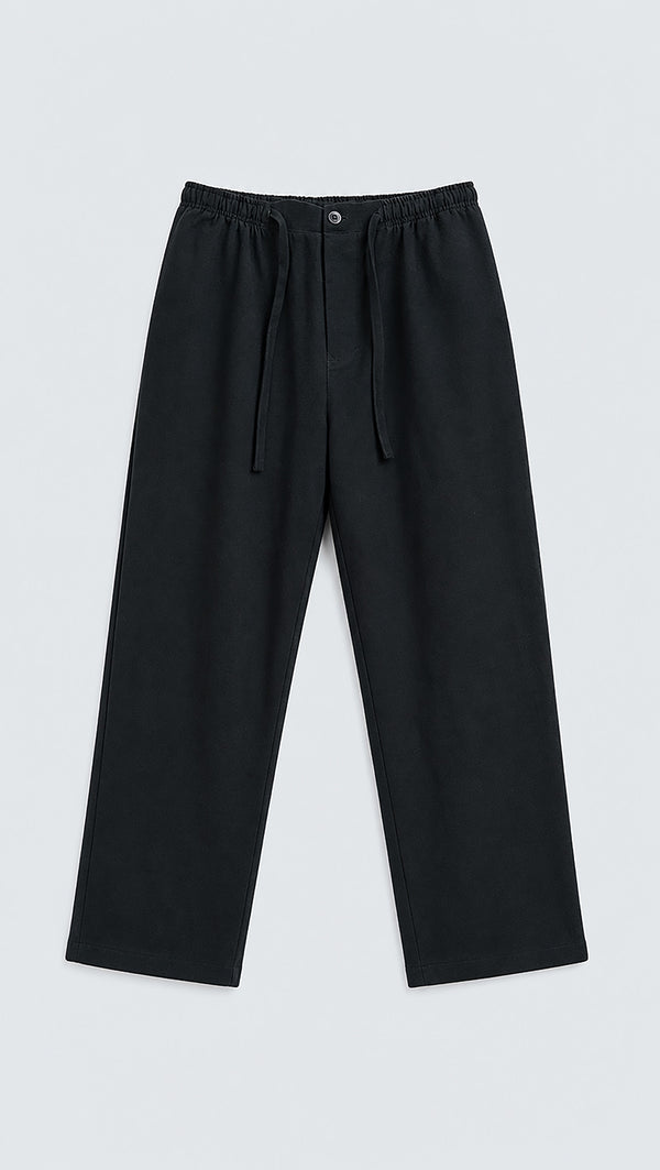 Premium Viscose Linen Black Trousers
