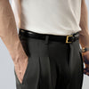 Dark Grey Double Pleated Premium Viscose Trousers