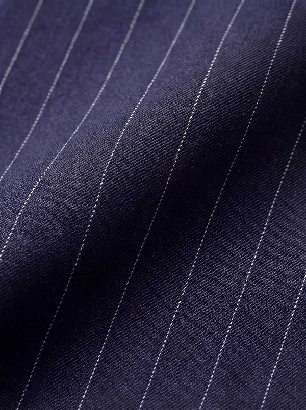 Navy Hand Tailored Premium Pinstripe Trousers