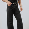 Black Relaxed Bootcut Jeans