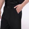 Black Ashby Viscose Linen Wide-Leg Trousers