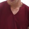 Maroon Bordeaux V-Neck T-shirt