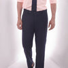 Navy Hand Tailored Premium Pinstripe Trousers