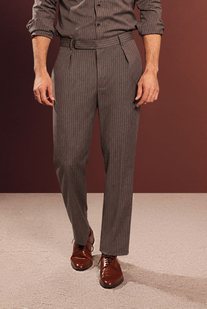 Regent Grey Pinstripe Trousers