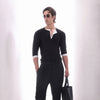 Black Hand Tailored Premium Pinstripe Trousers