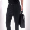 Black Hand Tailored Premium Pinstripe Trousers