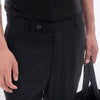 Black Hand Tailored Premium Pinstripe Trousers