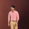 Coral Rose Chambray Oxford Shirt