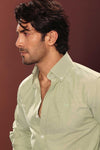 Pistachio Chambray Oxford Shirt