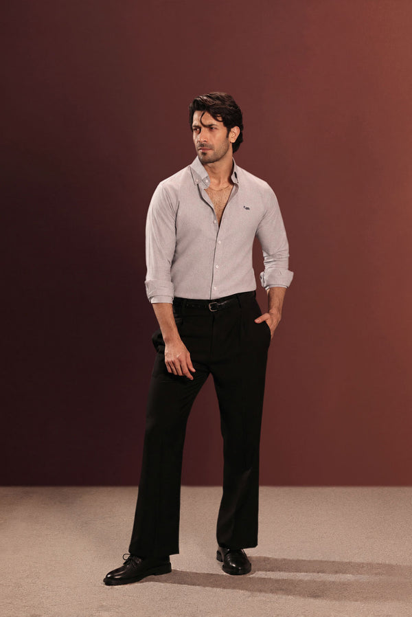 Silver Stone Chambray Oxford Shirt