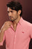Coral Rose Chambray Oxford Shirt