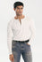 White Ribbed Snap-Button Henley