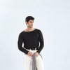 Black Full Sleeves Boat Neck