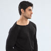 Black Full Sleeves Boat Neck