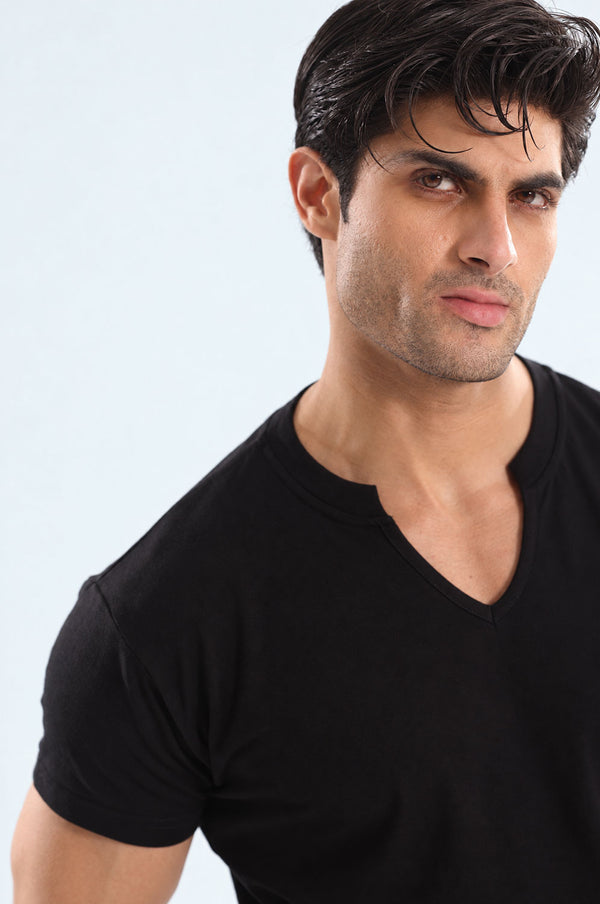 Black Bordeaux V-Neck T-shirt