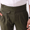Khaki Green Flannel Trouser