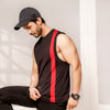 Black With Red Striped Dropped Armhole