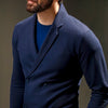 Navy Blue Double Breasted Cardigan