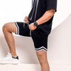 Black Sweat Shorts With Tape