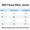 Navy Blue Fleece Biker Jacket