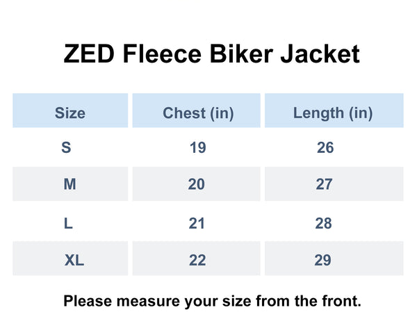 Navy Blue Fleece Biker Jacket
