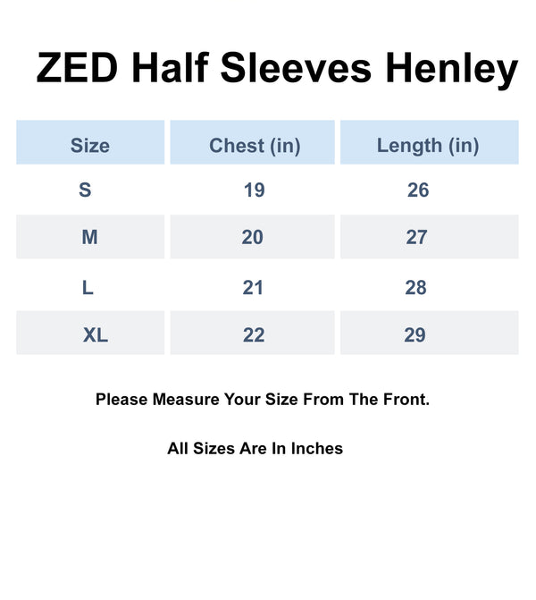 Blue Half Sleeves Henley