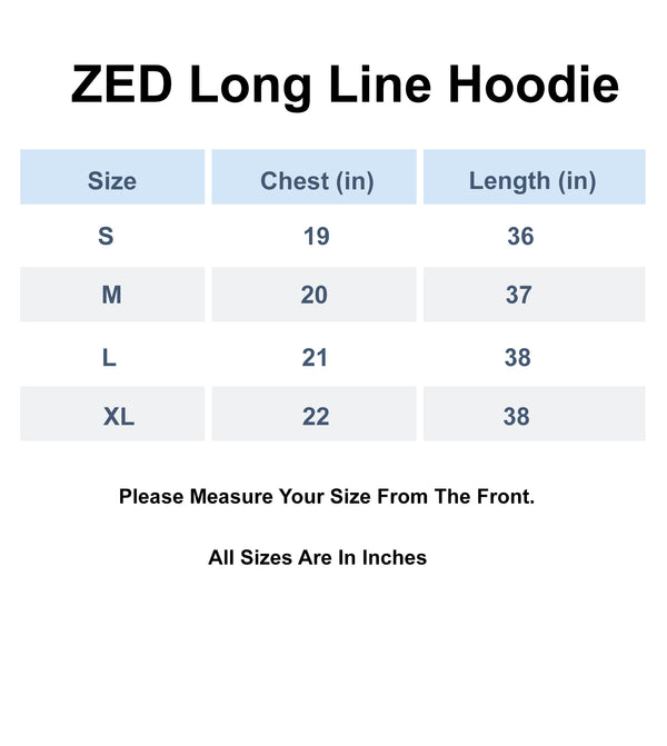 Charcoal Long Line Hoodie